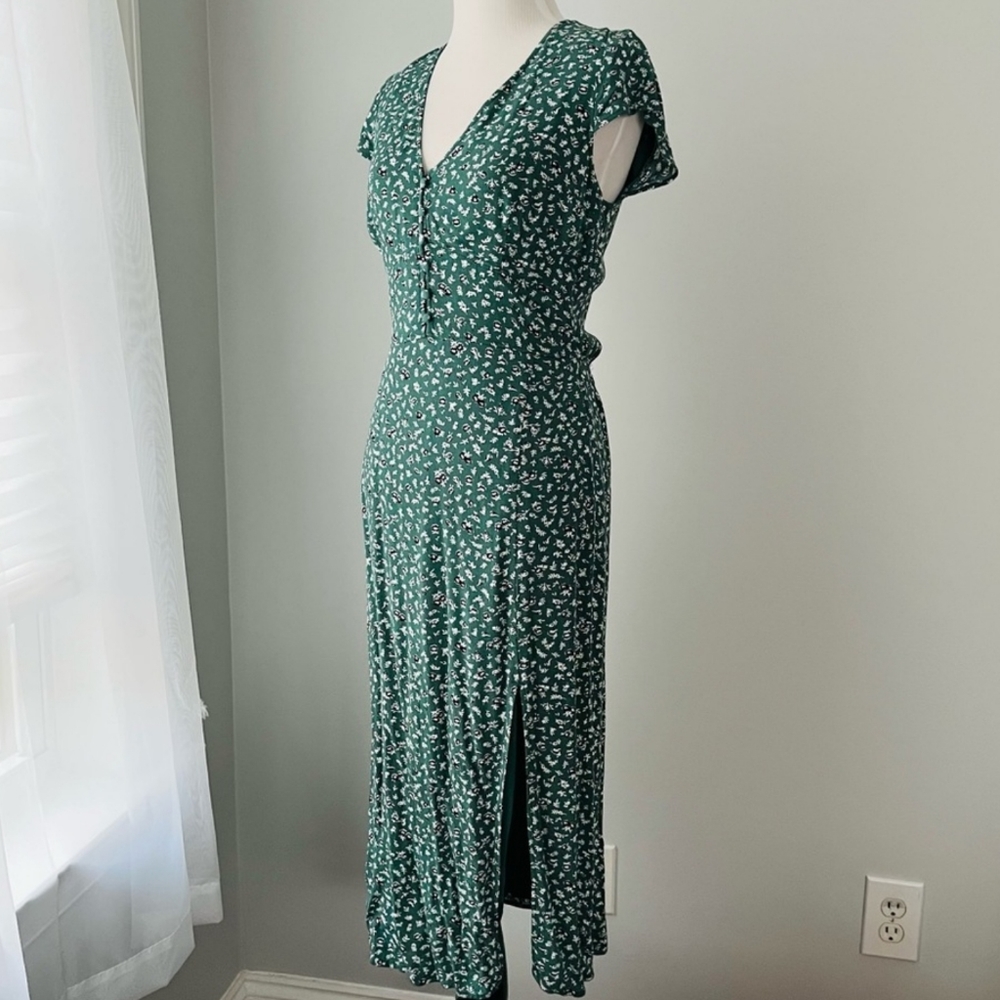 Abercrombie cap sleeve midi dress
